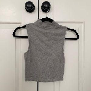 Gray tank crop top
